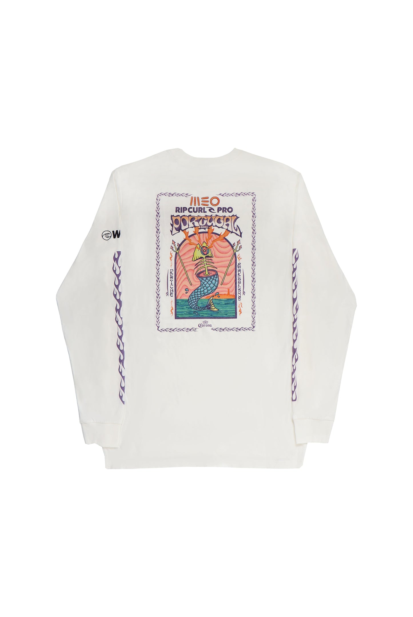 2025 MEO Rip Curl Pro Portugal Long Sleeve Tee (White)