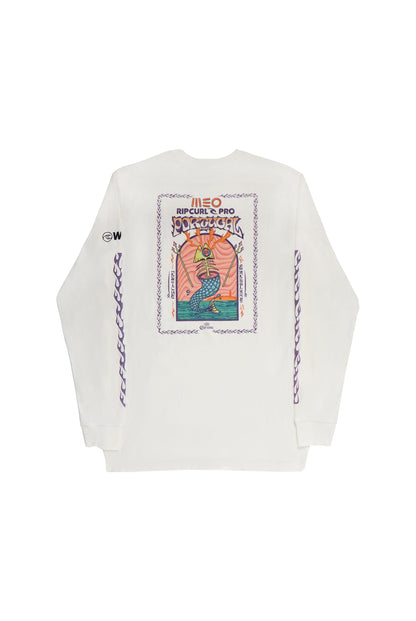 2025 MEO Rip Curl Pro Portugal Long Sleeve Tee (White)
