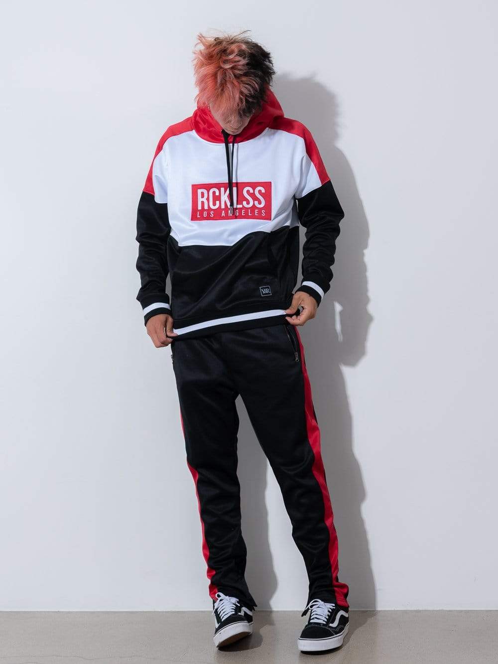 Sagemont Track Pants - Black/Red